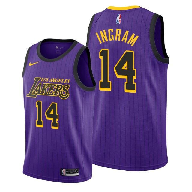 Youth Los Angeles Lakers Brandon Ingram #14 NBA 2018-19 City Edition Purple Basketball Jersey SYA6183QJ